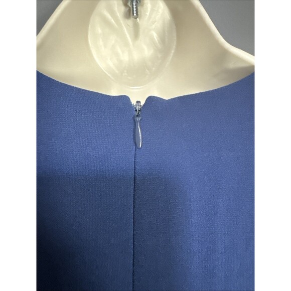 Halston Heritage Cape Sleeve Gown Dress Size 0 Blue Rhinestones *FLAWED - Picture 6 of 16